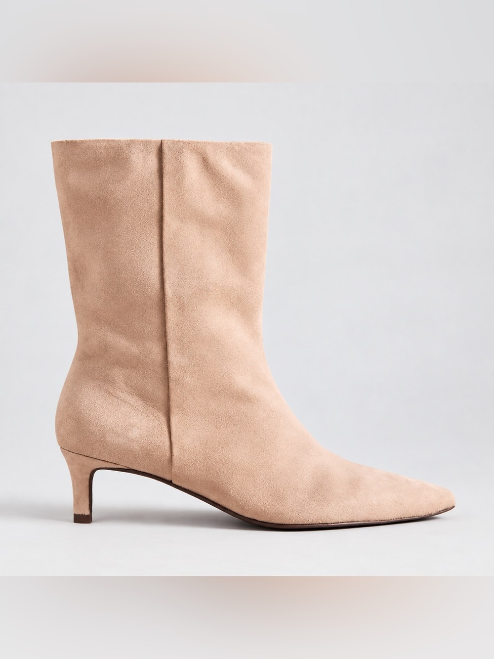 Seychelles Game Changer Taupe Suede Pointed Toe Kitten Heel Boots 8 NWOB - Picture 3 of 7